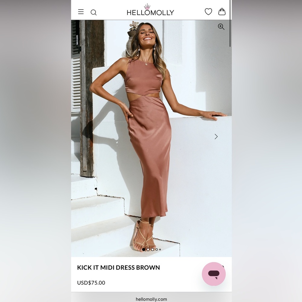 Tan Halter Sheath Cocktail Dress